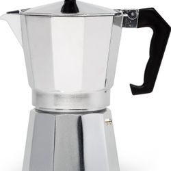 Aluminum Espresso Stovetop Coffee Maker Silver 1 Cup Moka Pot Cuban Coffee Maker (Brandello Express)