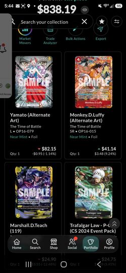 One piece cards