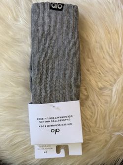 Alo Unisex Scrunch Sock Grey Medium