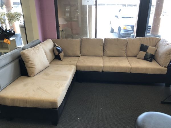 Tan Microfiber Sectional Sofa Brand New For In Houston Tx Offerup