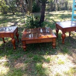 Coffee Table And Two End Tables Solid Wood Beautiful $65 Delivery Available
