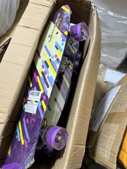 22" Skateboard led lights wheels Mini Cruiser Great Style Board Plastic Deck for Kids Teens