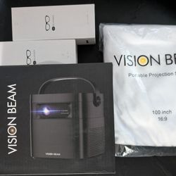 Vison Beam 3D Projector W/Glasses