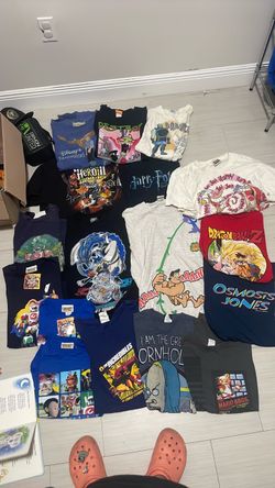 Vintage shirt lot 90s, 2000s, Nickelodeon, music. Cartoon Network, Disney, anime
