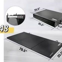 ✌️RitFit Upgraded Folding Exercise Mat, 2 Inch Thick Gymnastics Mat 3’x6’,4’x8’,4x10’,2'x8' with Carrying Handles for Yoga, MMA