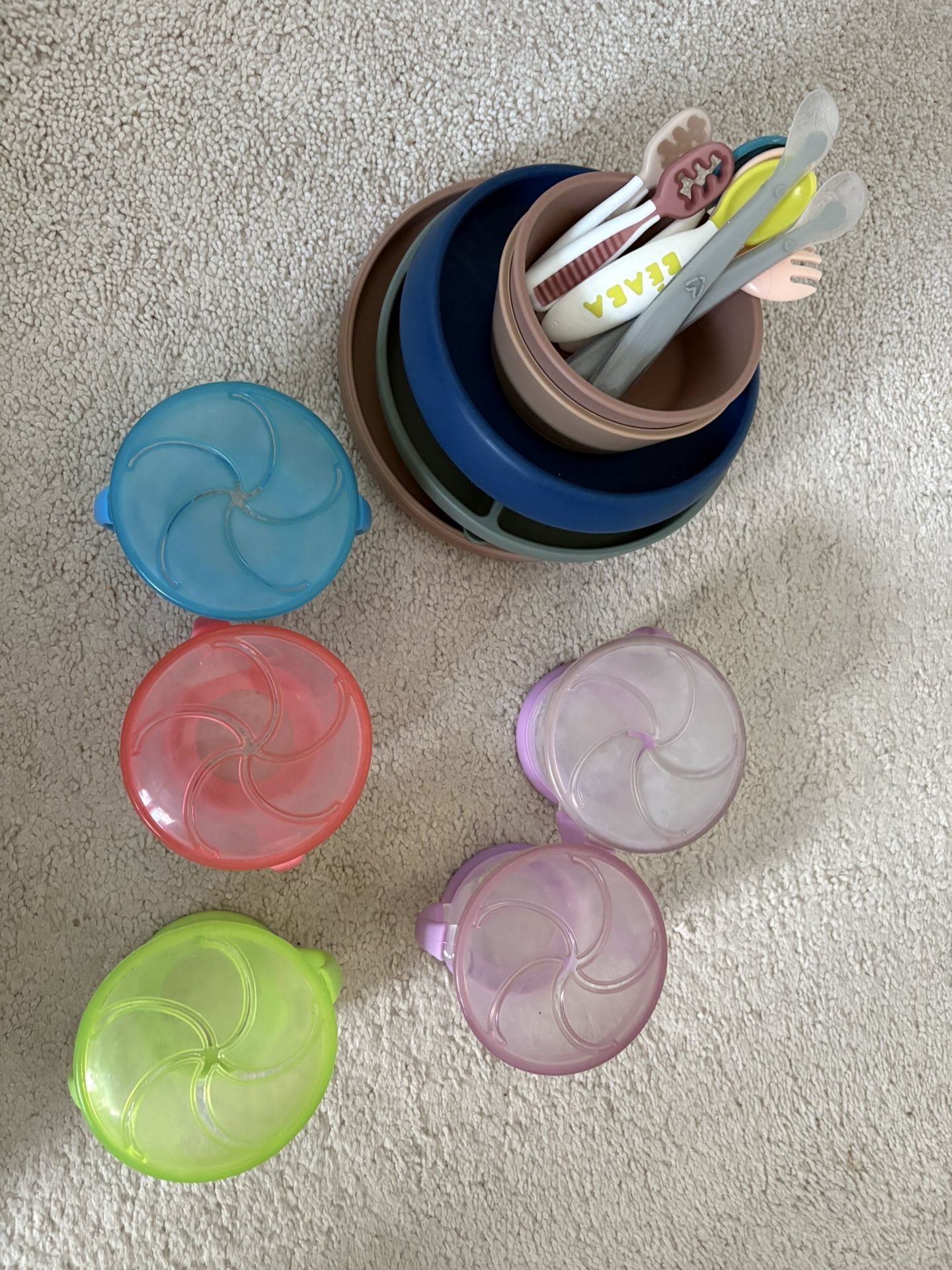 Assorted Plates And Kids Cups/Spoons