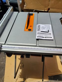 For Sale A Lightly Used Ridgid 15A 10in Portable Corded Jobsite Table Saw With Folding Stand Model R4518. Like New in Excellent working condition.