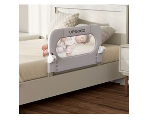 UPGOGO Folding Toddler Bed Rails for Crib,Safety Toddler Bed Rails,Bed Guard Rail with Reinforced Anchor Safety System,Bed Rail for Kids Fit,Bunk,Full