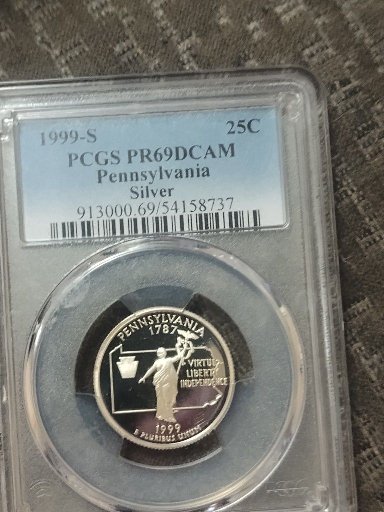 1999 S Washington/Pennsylvania Quarter Silver