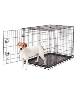 Black Wire Dog Crate with Tray 36 inches