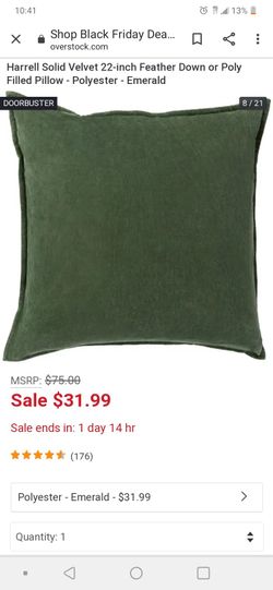 Emerald/Navy pillow set of 2