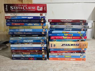Large Disney & Marvel Blu-ray Movie Collection Lot