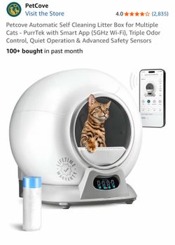 Petcove Automatic Self Cleaning Litter Box for Multiple Cats