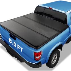 VEVOR Tri-Fold Truck Bed Tonneau Cover, Compatible With 2015-2024 Ford F-150, 6.5' (79") Bed, Only Fit 6.5' X 5.4' (79" X 65.2") Inside Bed, 400 Lbs L