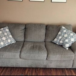 7ft Grey Fabric Couch
