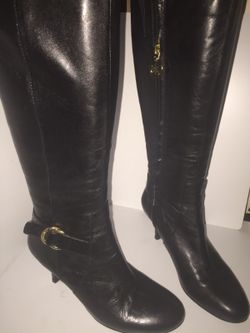 Ralph Lauren knee high soft leather boots size 8