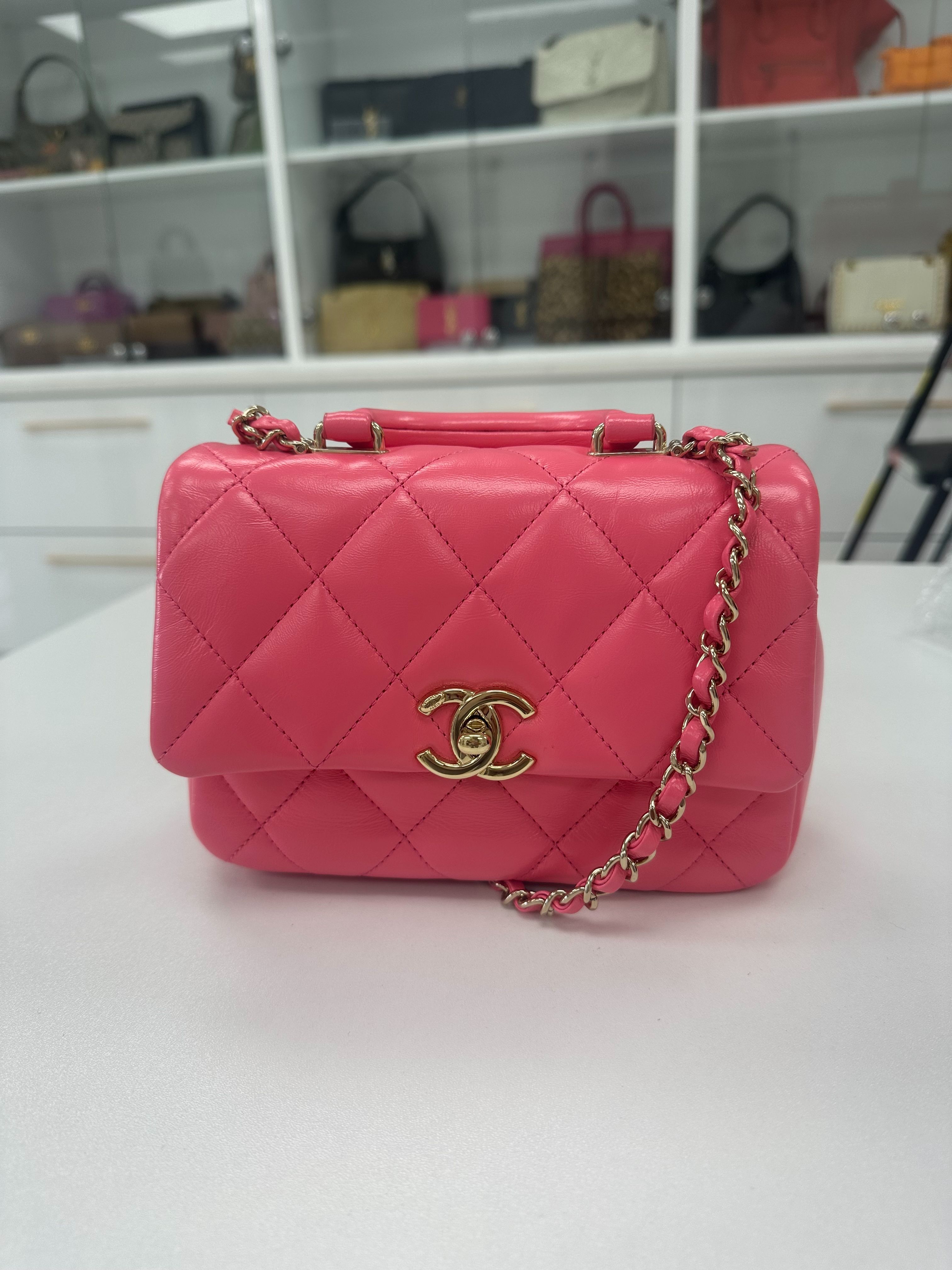 Chanel Handbag Flapbag with Top Handle