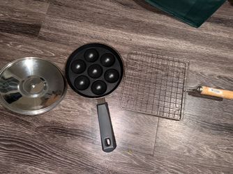 Paniyaram pan and grill basket
