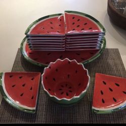 Very nice summer watermelon serving set