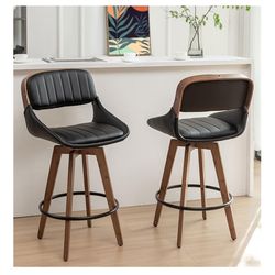 BRAND NEW counter stools with back cushion in box. Assembly required.