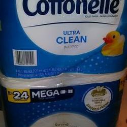 Cottonelle Ultra Toilet Paper! 6 mega = 24 reg. rolls 