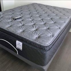 SUPER DELUXE BRAND NEW QUEEN PILLOWTOP MATTRESS AND BOXSPRING SAME DAY DELIVERY 