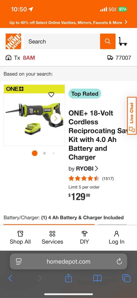 Ryobi SawzAll