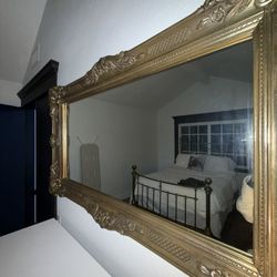 Large Ornate Gold Frame Mirror