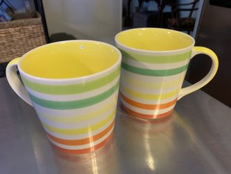 Crate and Barrel Coffee Mugs - Set of 2