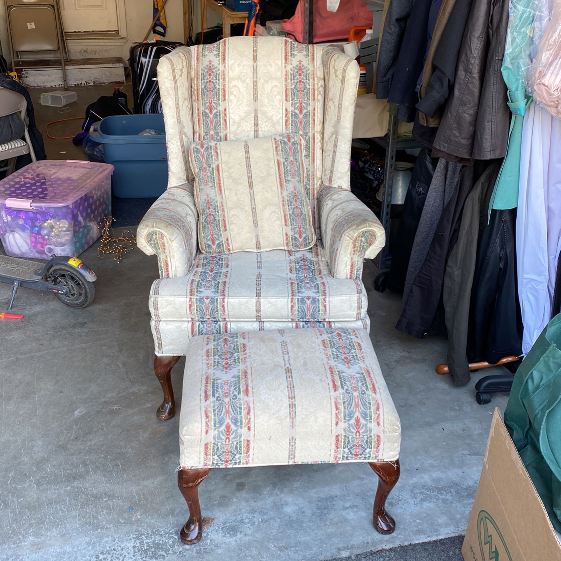 Matching Chair, Ottoman, and Pillow