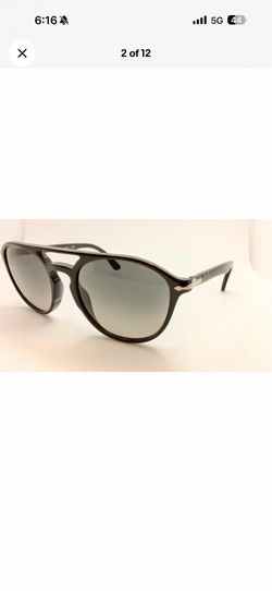 These are black Persol 3170-S sunglasses with a 52mm lens width