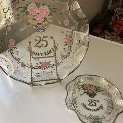 25 Anniversary Plate And Bowl 