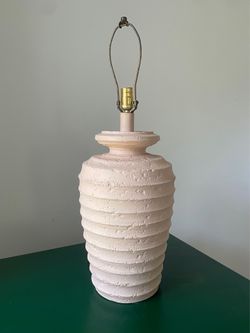 Vintage postmodern plaster table lamp in pink, 80s