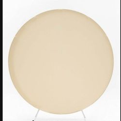 Round Backdrop Cover Solid Color Round Backdrop Baby 8ft Beige Color Background Birthday Party Decoration Champagne Color