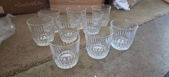 Princess Houae Geritage crystal low ball glasses vintage