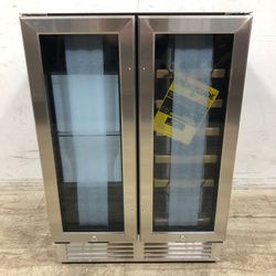 Koolatron 24" Built-In Dual Zone Wine and Beverage Cooler Refrigerator