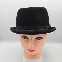 Unbranded Black Wool Pork Pie FedoraHat One Size