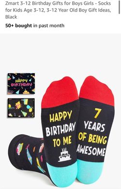 7 Year old Birthday socks 