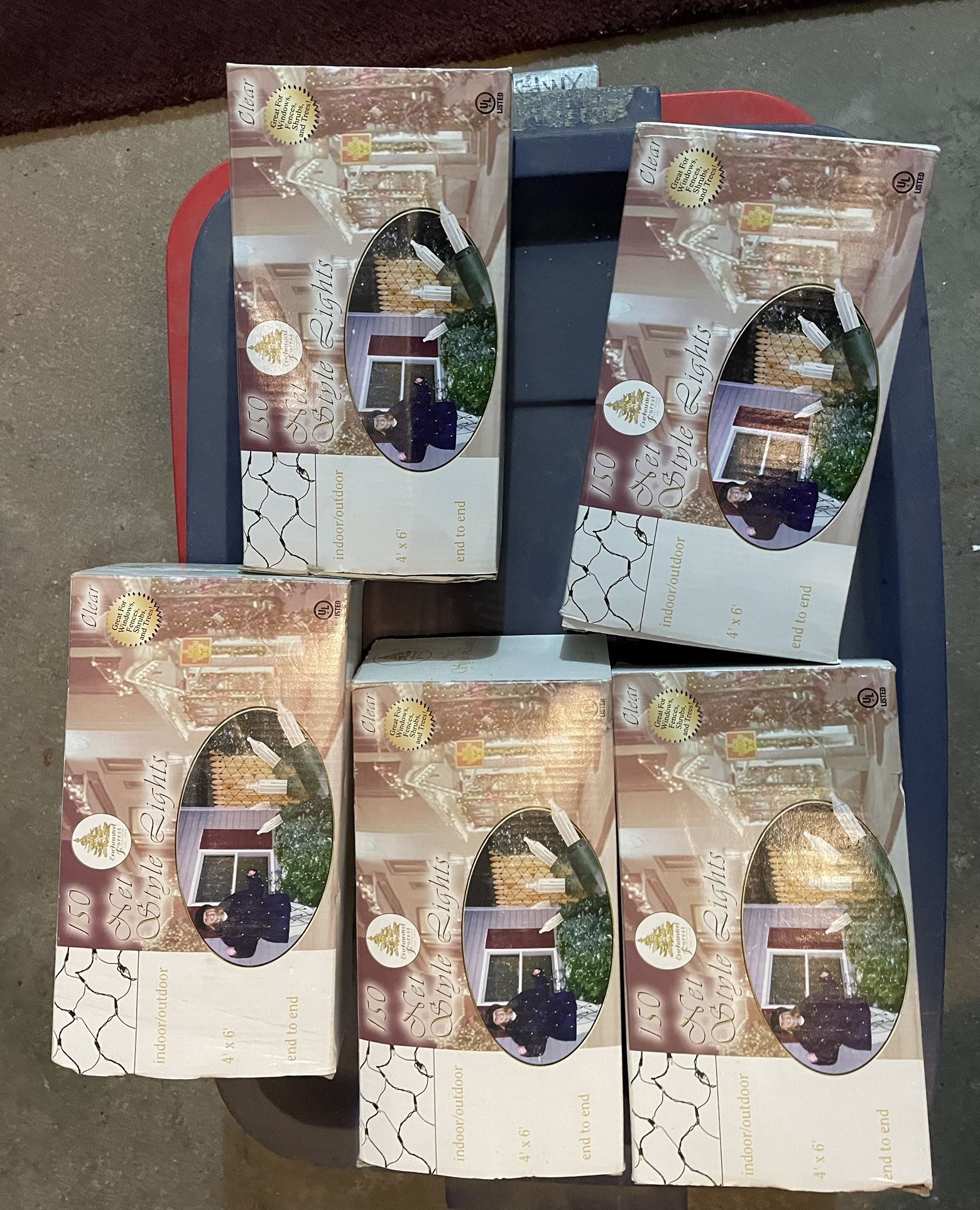 5 New boxes  of 4’ X 6’ Christmas Net Lights 