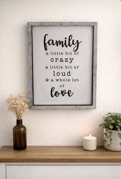 Farmhouse Home Decor Gray Frame