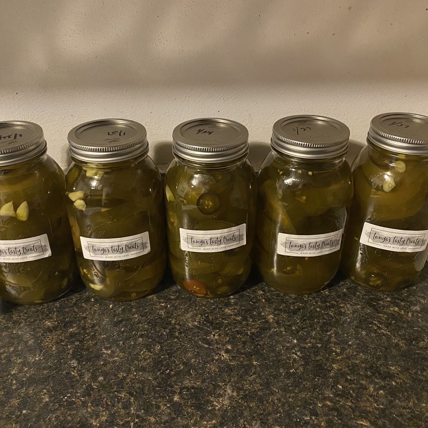 Sweet and spicy garlic pickles $10.00
