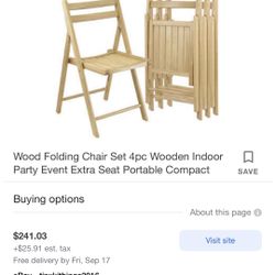 Wooden Folding Chairs 