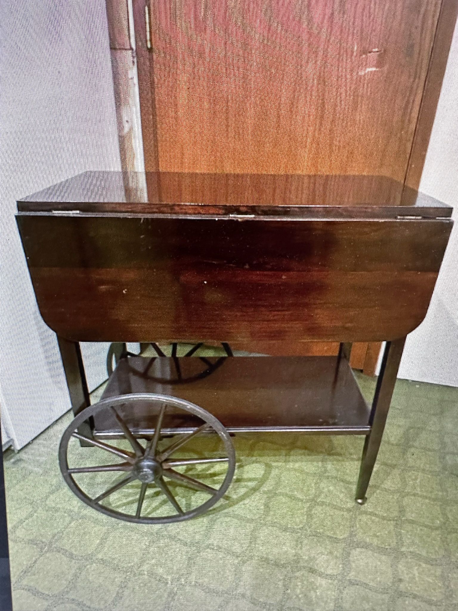 Antique serving cart
