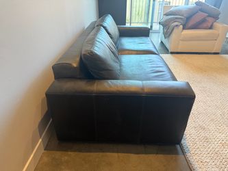 92in Room & Board leather sofa bed