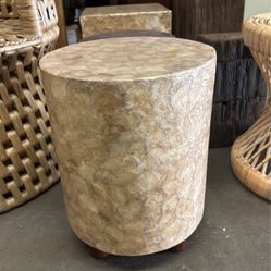 Capiz  Shell Round Stool