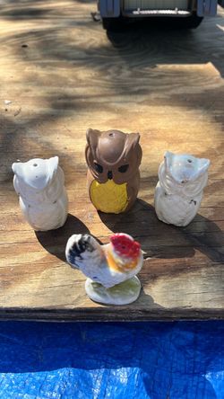 Owl and Rooster small decor