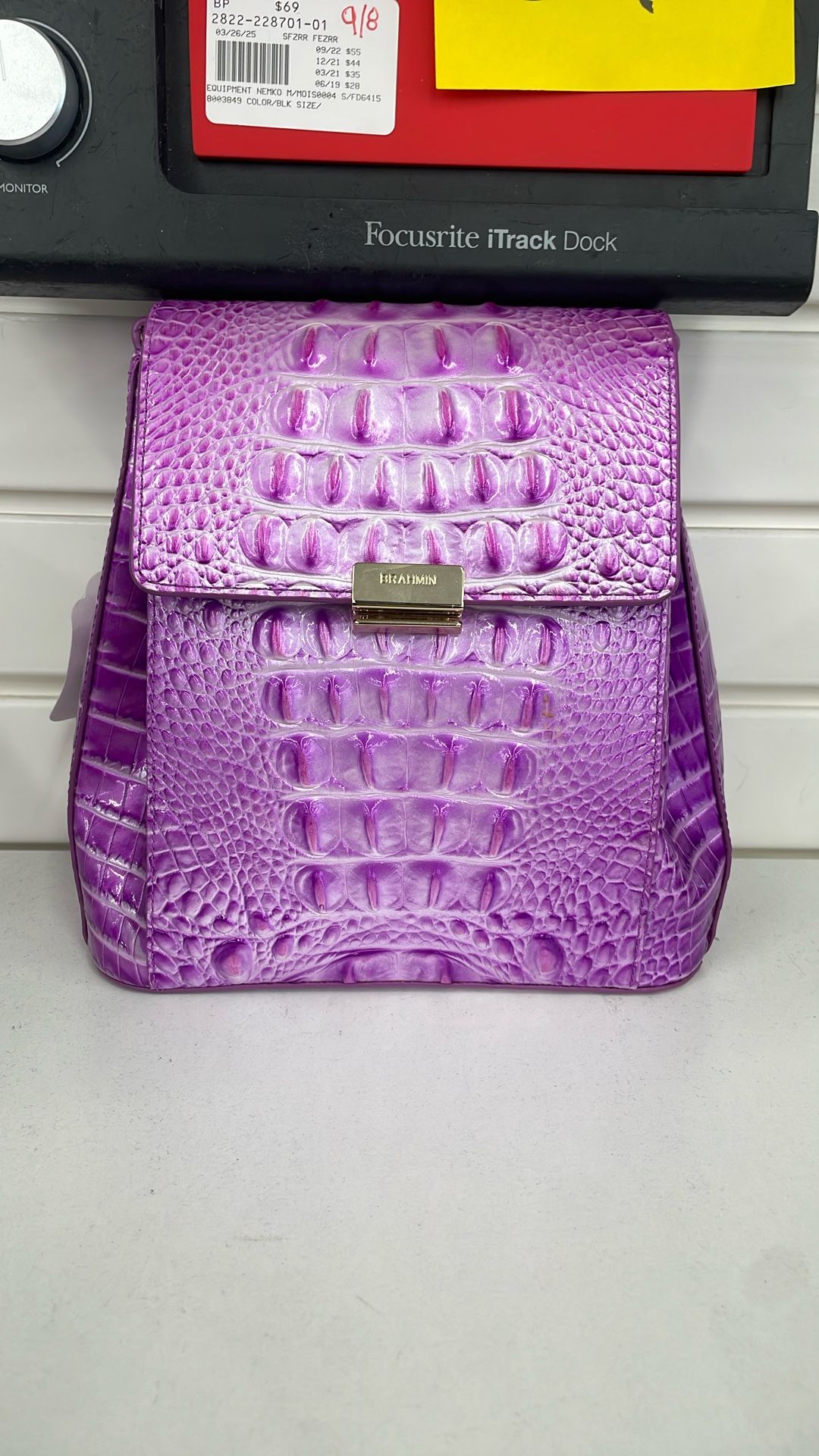 Purple Leather Brahmin Bag