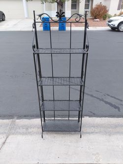 Folding metal rack