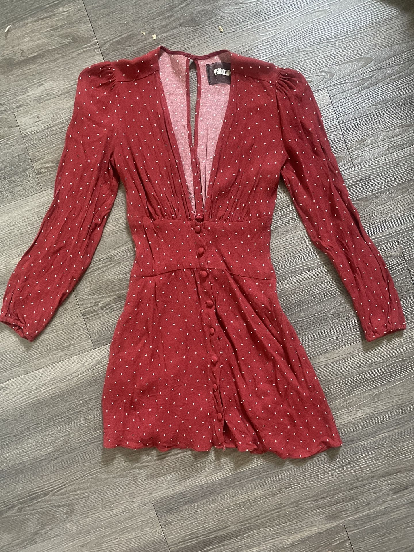 REFORMATION -red Polka dot Dress