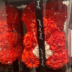 Rose Teddy Bear With Light 